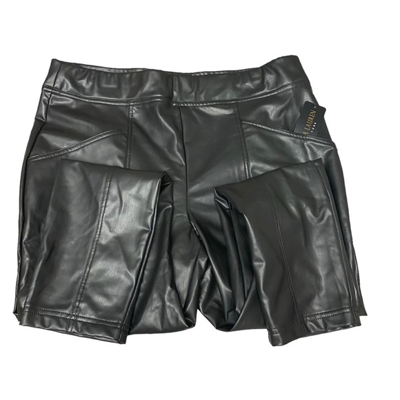 Sabrina Lauren Women Black Faux Leather Pants 2X Brand New With Tags Retail 89 - Picture 15 of 15